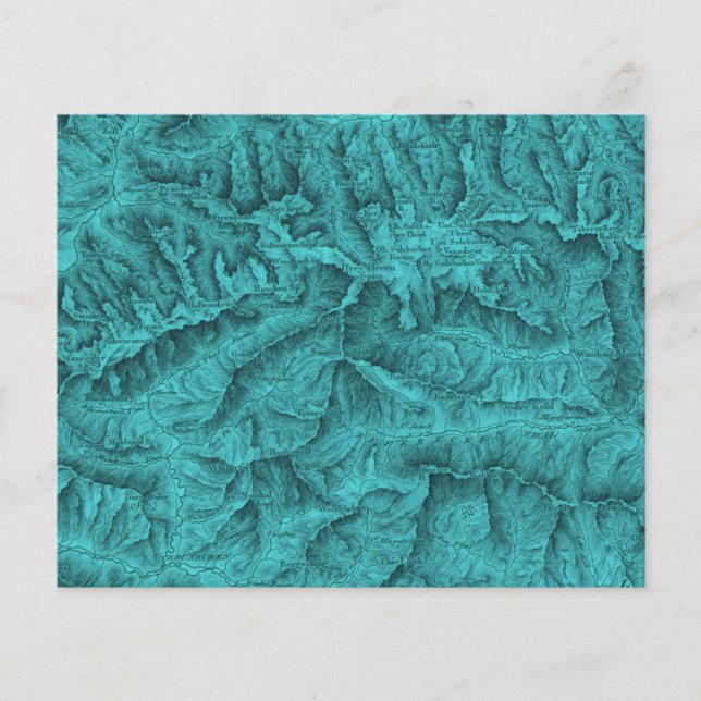 Lámina Mapa Topográfico de Montaña Azul  (Anverso)