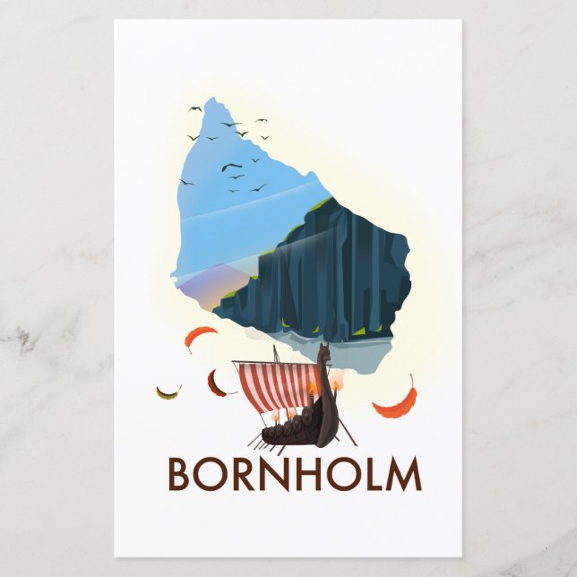 Lámina Mapa vikingo de la isla de Bornholm (Anverso)