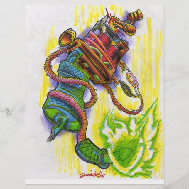 Lámina Máquina de tatuaje (Anverso)