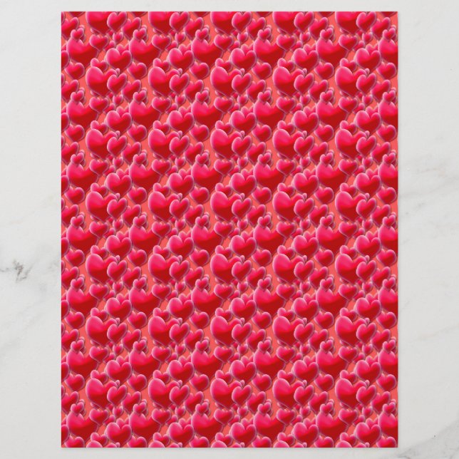 Lámina Mar de Corazones Rosa (Anverso)