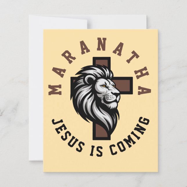 Lámina Maranatha Jesús viene (Anverso)