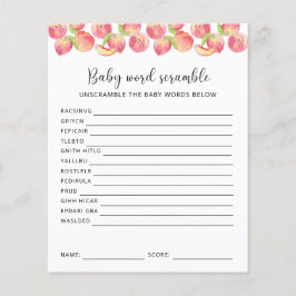 Lámina Marcado de palabras de color | Juego Baby Shower