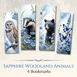 Lámina Marcadores de animales de Woodland, conjunto de 4,