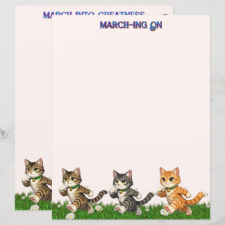 Lámina Marching Cats Stationery