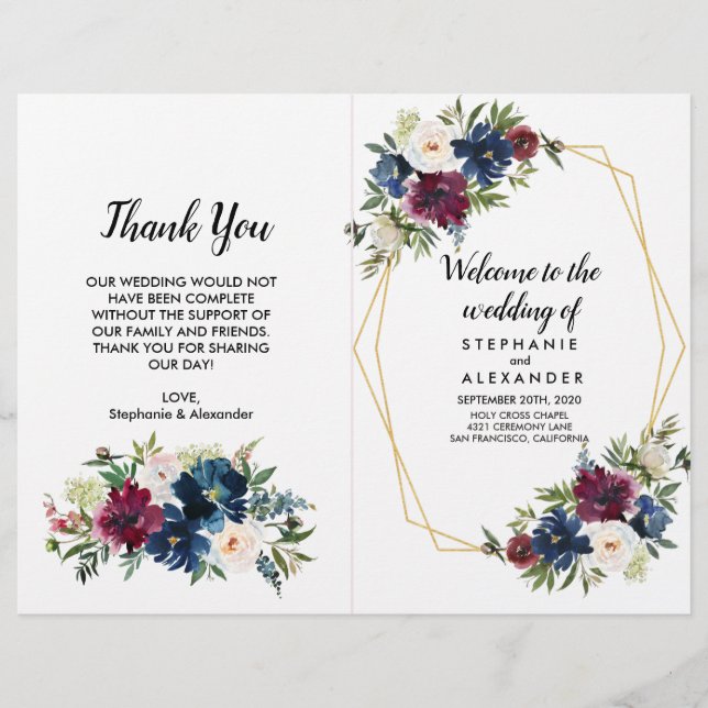 Lámina Marco geométrico Boda de flores de la Marina de Bo (Anverso)