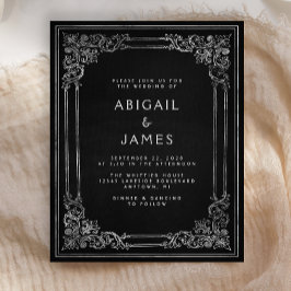 Lámina Marco vintage de presupuesto Invitación a la boda