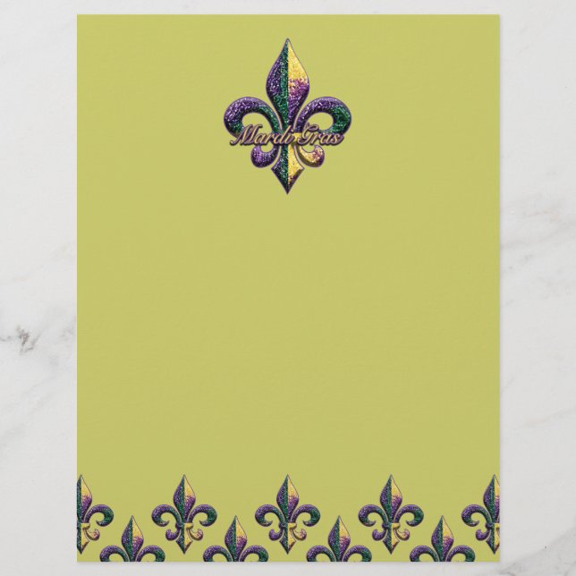 Lámina Mardi Gras Bead Fleur de lis 2 (Anverso)