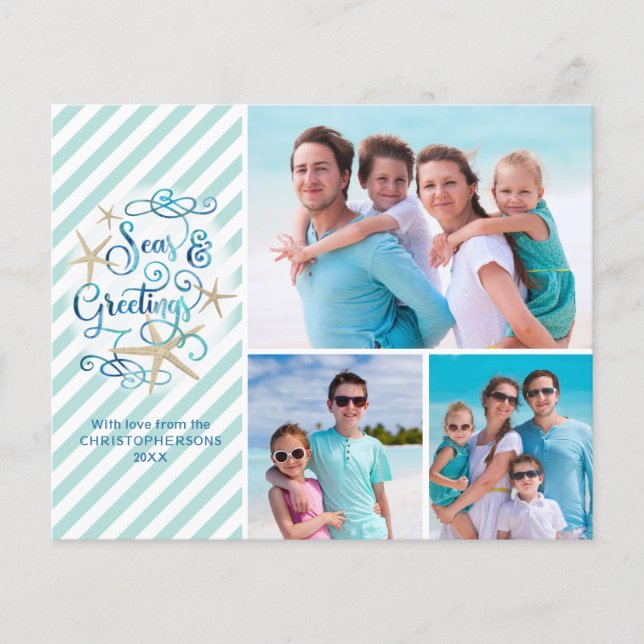 Lámina Mares y saludos tropicales de presupuesto 3 tarjet (Anverso)