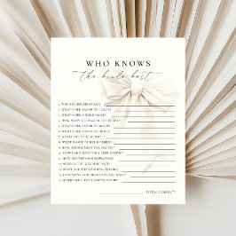 Lámina Marfil White Bow que conoce el mejor juego de novi