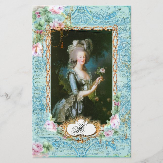 Lámina Marie Antoinette Roses rosas rosas en encaje (Anverso)