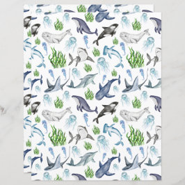Lámina Marine Life Scrapbook Paper