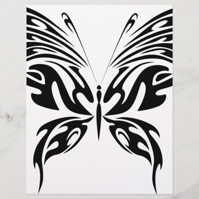 Lámina Mariposa abstracta (Anverso)