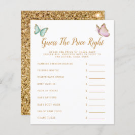 Lámina Mariposa Adivina El Juego De Baby Shower De Precio