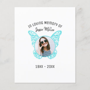 Lámina Mariposa azul de presupuesto Invitación conmemor