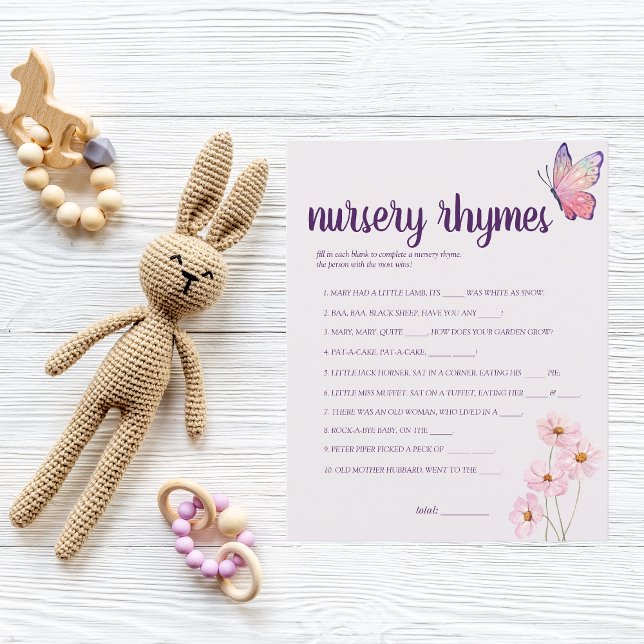 Lámina Mariposa Besa Bebé Nursery Rhymes Game | Rosa (Subido por el creador)