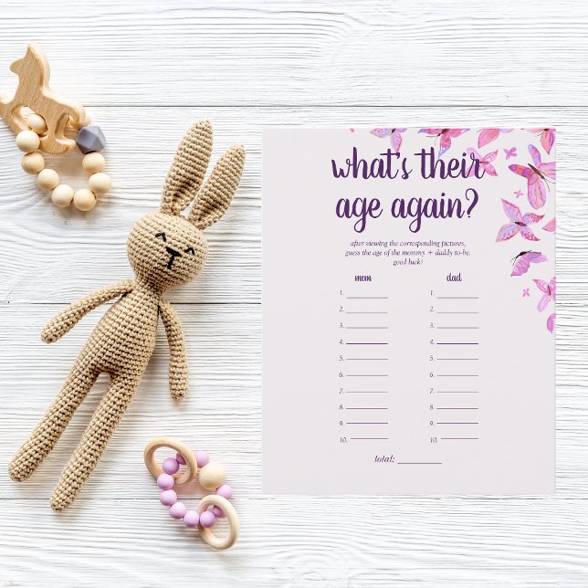 Lámina Mariposa besa juego de la era de Baby Shower | Ros (Subido por el creador)