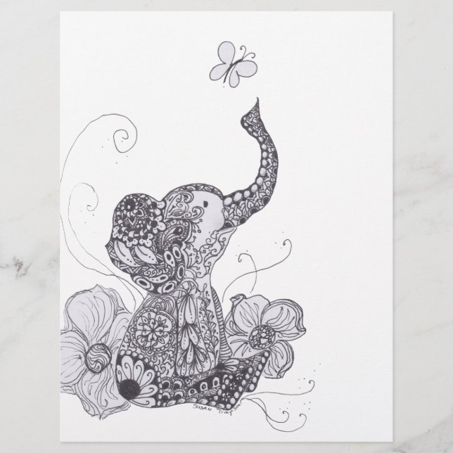 Lámina Mariposa elefante (Anverso)