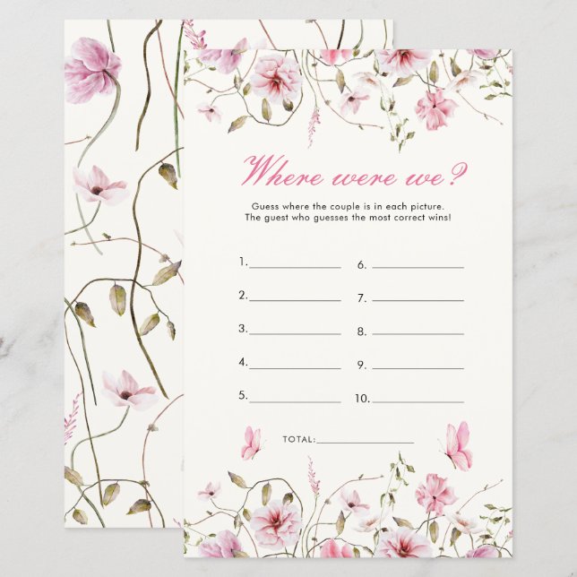 Lámina Mariposa Elegante Donde Estábamos Los Juegos De Du (Anverso / Reverso)