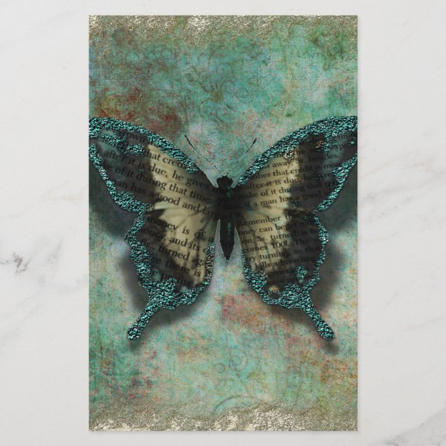 Lámina Mariposa en el jardín (Anverso)