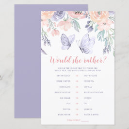 Lámina Mariposa Floral Púrpura Rosa Prefiere Jugar