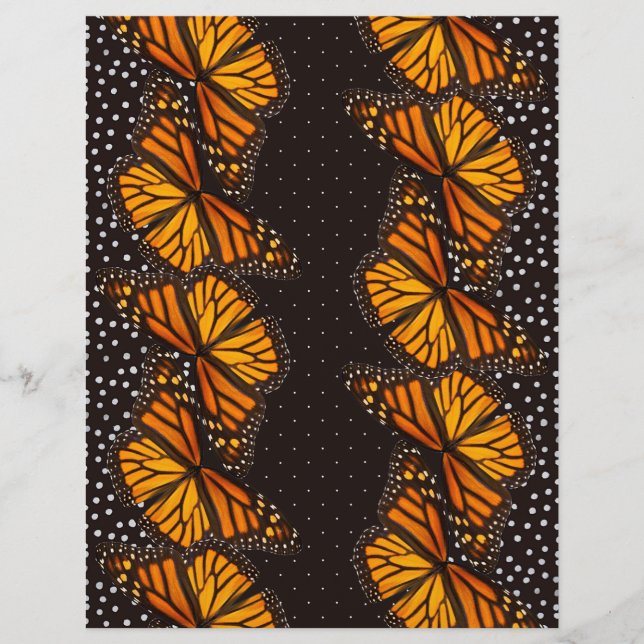 Lámina Mariposa monarca Papel desmontado para artes y art (Anverso)