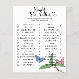 Lámina Mariposa / Preferiría Un Juego De Baby Shower