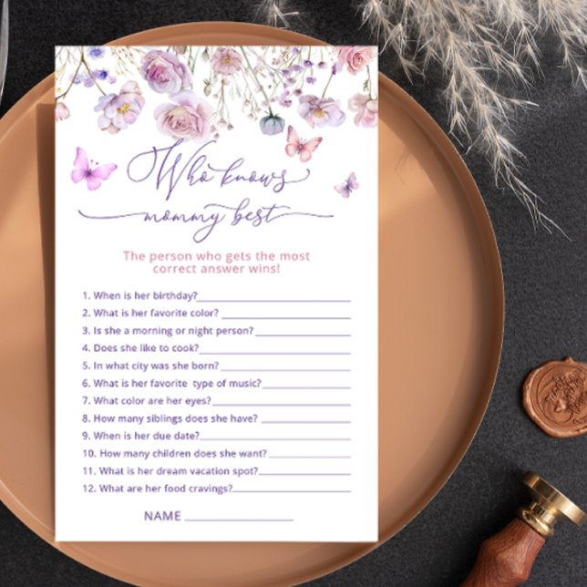 Lámina Mariposa que conoce a mamá mejor juego de Baby Sho (Subido por el creador)