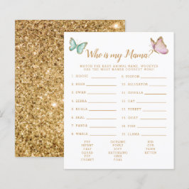 Lámina Mariposa que es el juego de mi mamá en Baby Shower