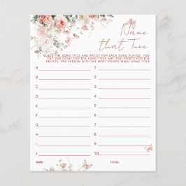 Lámina Mariposa rosa ¿Qué hay en tu teléfono Baby Shower?