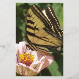 Lámina Mariposa y flor