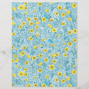 Lámina Mariposas, amarillas, azules y blancas