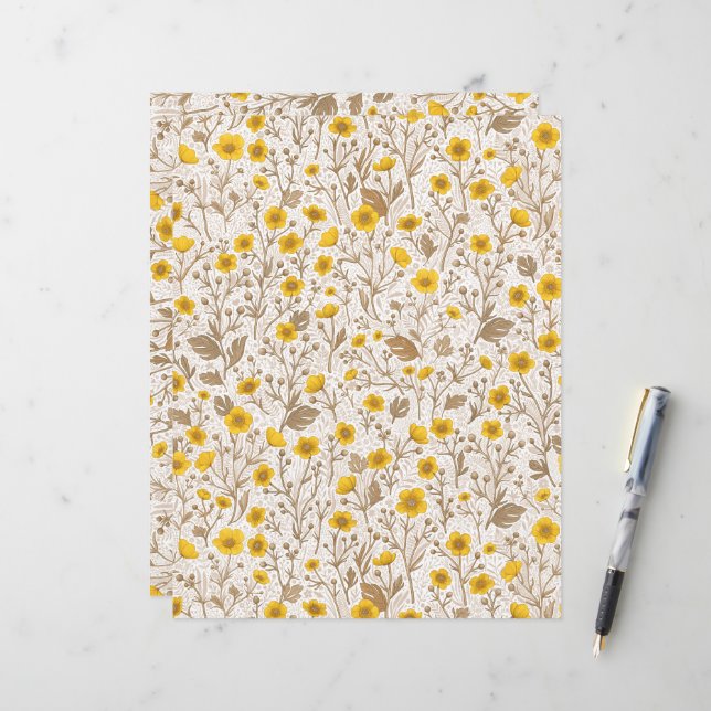 Lámina Mariposas, amarillas y marrones (Anverso/Reverso In Situ)