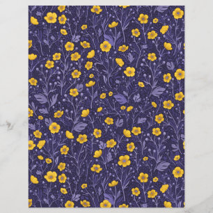 Lámina Mariposas, amarillas y violetas