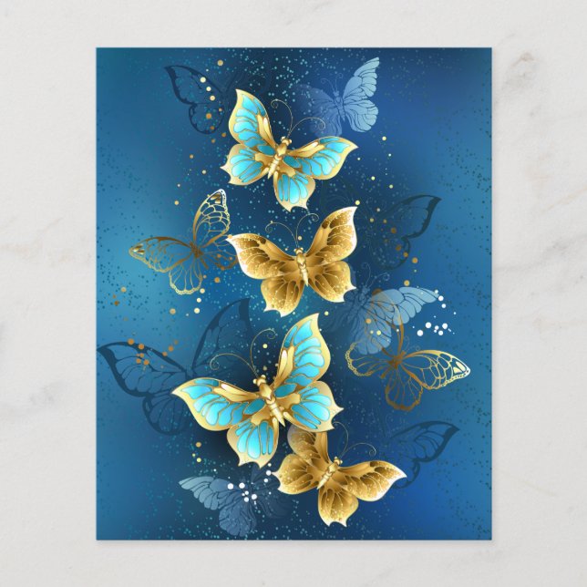 Lámina Mariposas doradas (Anverso)