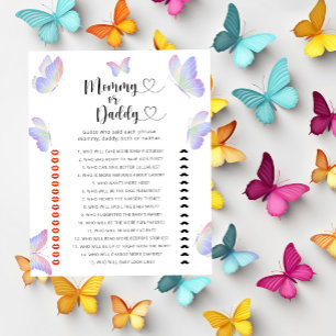 Lámina Mariposas - juego de ducha de bebé para mamá o pap