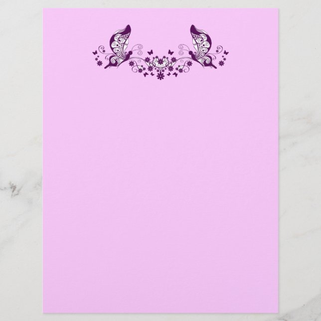 Lámina Mariposas púrpuras (Anverso)