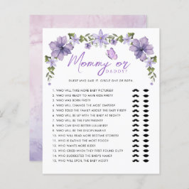 Lámina Mariposas púrpuras acuarela mami o juego de papi