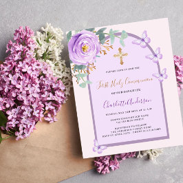 Lámina Mariposas rosadas púrpuras arco Primera Comunión