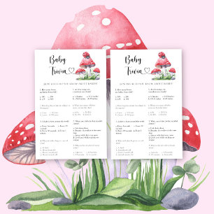 Lámina Mariquita - Trivia de Bebé   Juego de Baby Shower