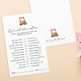 Lámina Market Bridal Shower preferiría jugar