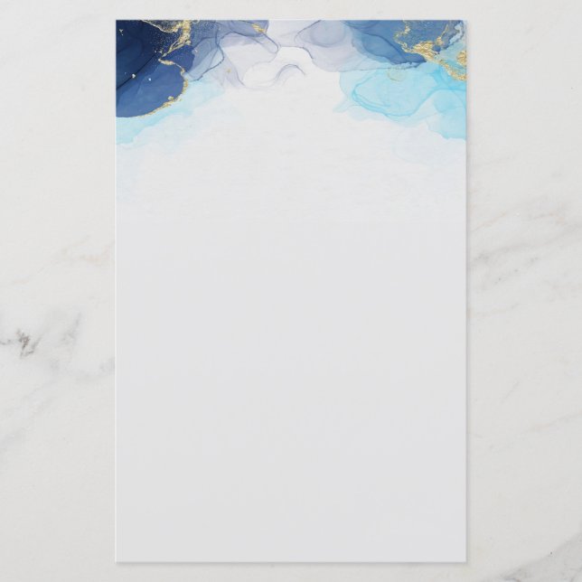 Lámina Mármol de color azul Letterhead (Anverso)