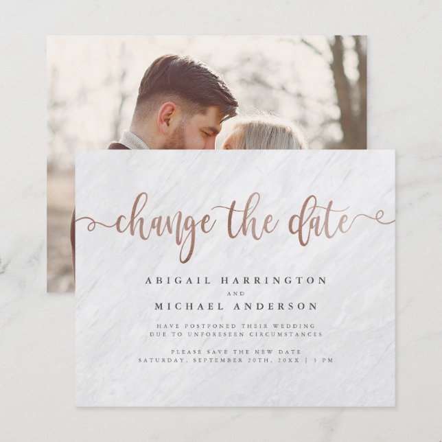 Lámina Mármol Presupuestario y guión de oro Rosa Cambiar  (Anverso / Reverso)