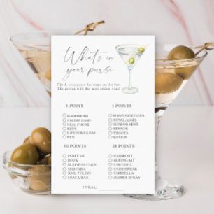 Lámina Martini Bridal Ducha Qué hay en tu bolso
