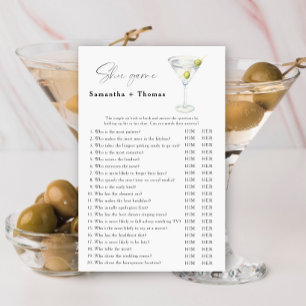 Lámina Martini novia ducha juego de zapatos