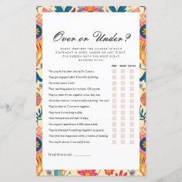 Lámina Más o menos bajo florido juego de ducha de novias 