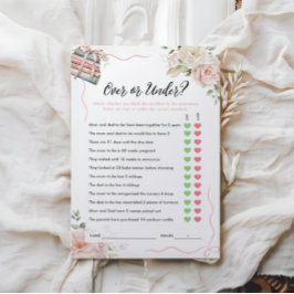 Lámina Más o menos bajo juego de Baby Shower