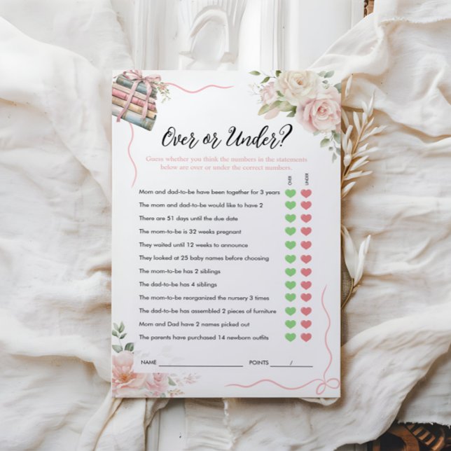 Lámina Más o menos bajo juego de Baby Shower (Subido por el creador)