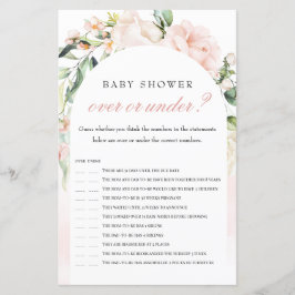 Lámina Más O Menos Elephant Rubor Baby Shower Game