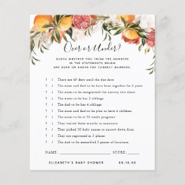 Lámina Más o menos | Juego Baby Shower