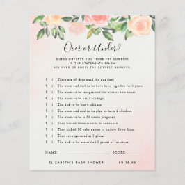 Lámina Más o menos | Juego Baby Shower